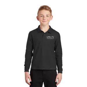#Polo à manches longues Youth Silk Touch de Port Authority, Port Authority en couleur unie