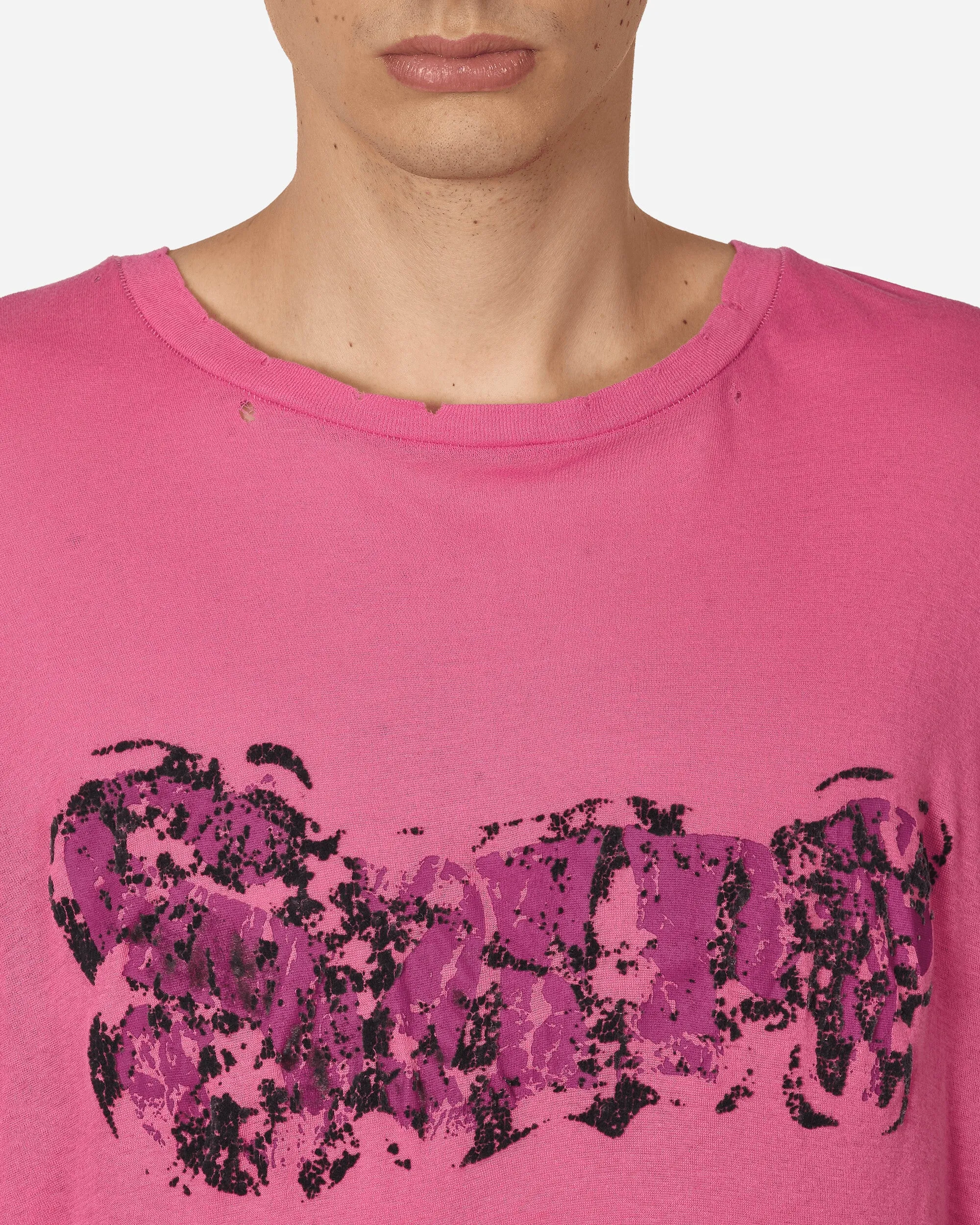 T-shirt manches longues en jersey imprimé Fuchsia