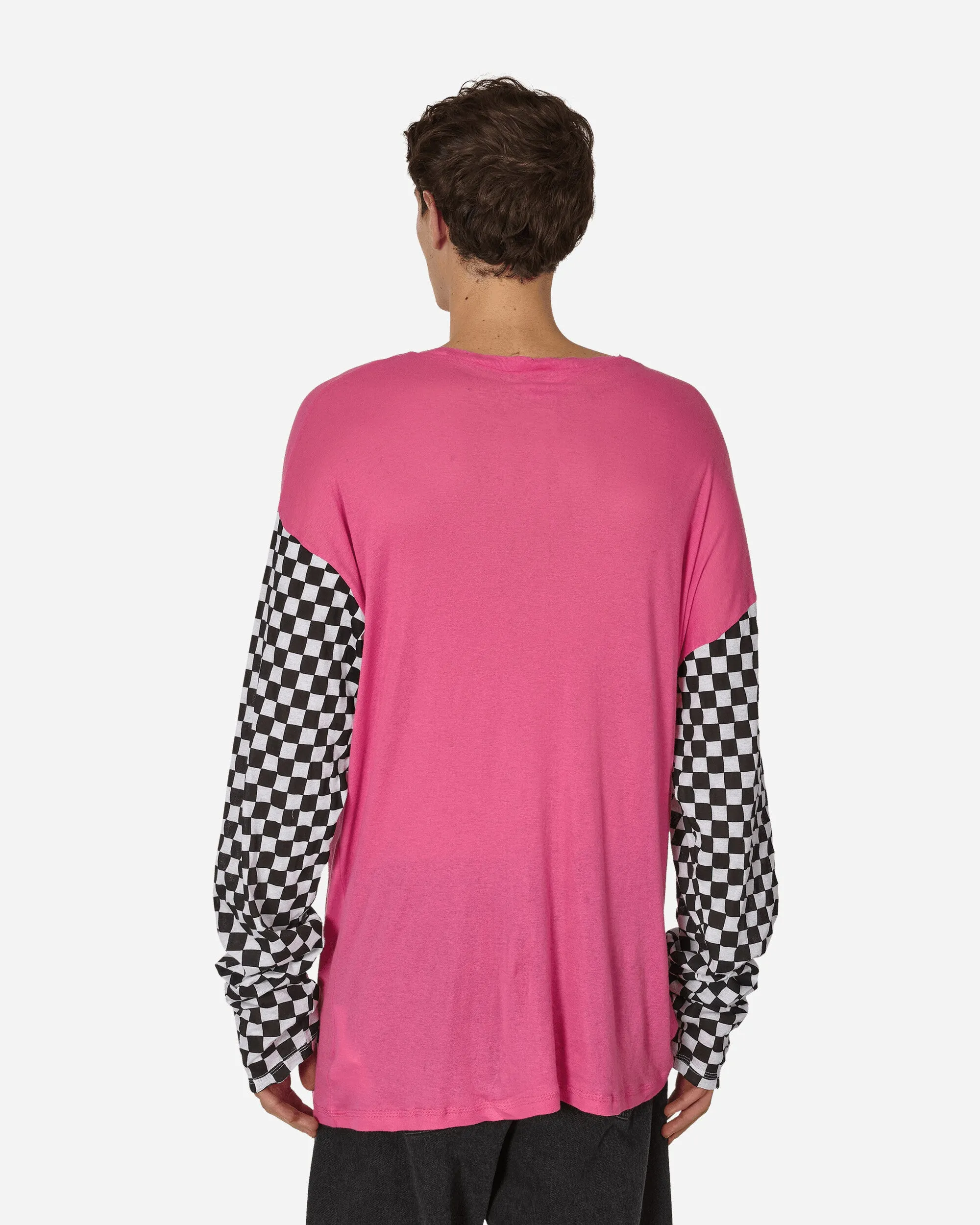 T-shirt manches longues en jersey imprimé Fuchsia