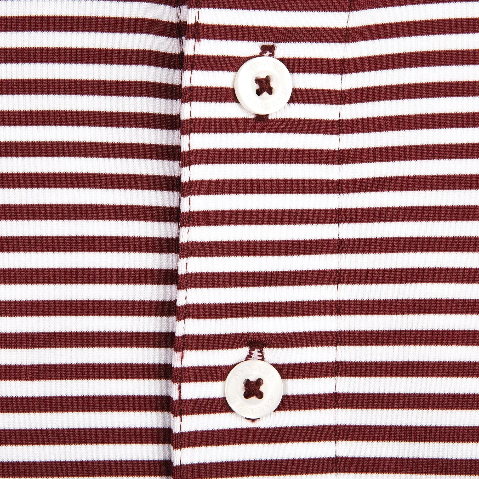 Polo Performance Pro Stripe - Marron/Blanc