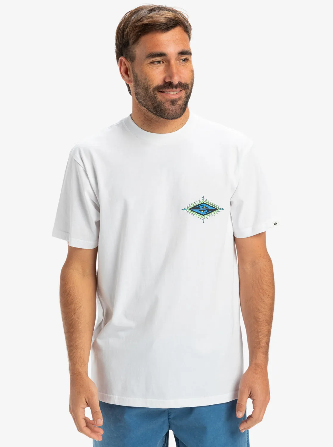 T-shirt Quiksilver Homme EV Beach Blast - Blanc