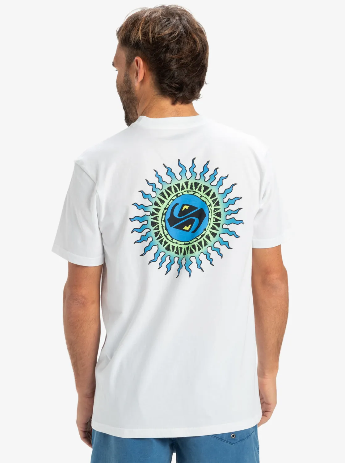 T-shirt Quiksilver Homme EV Beach Blast - Blanc