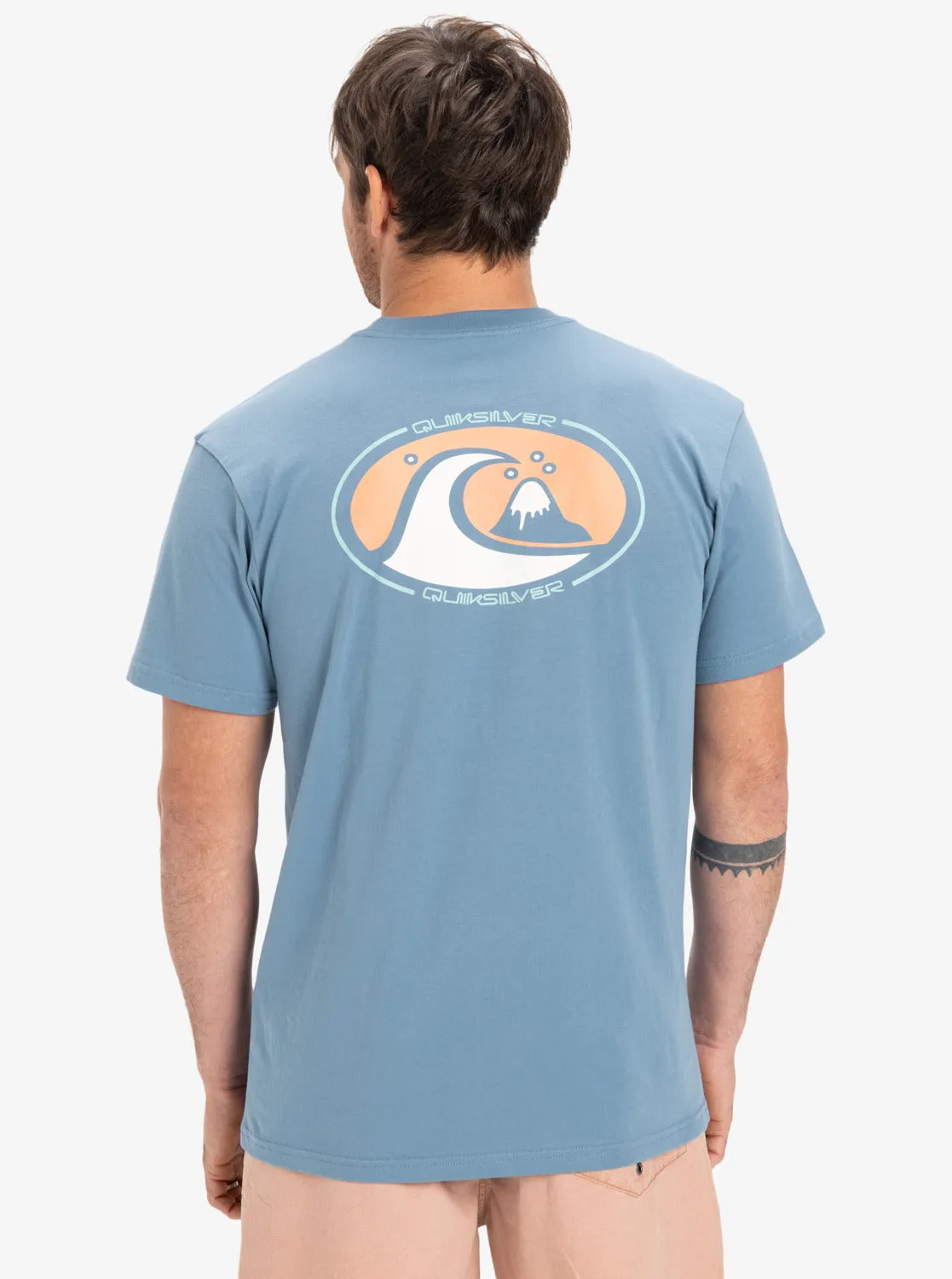 T-shirt Quiksilver Homme EV Flower Chaos - Bleu Coronet