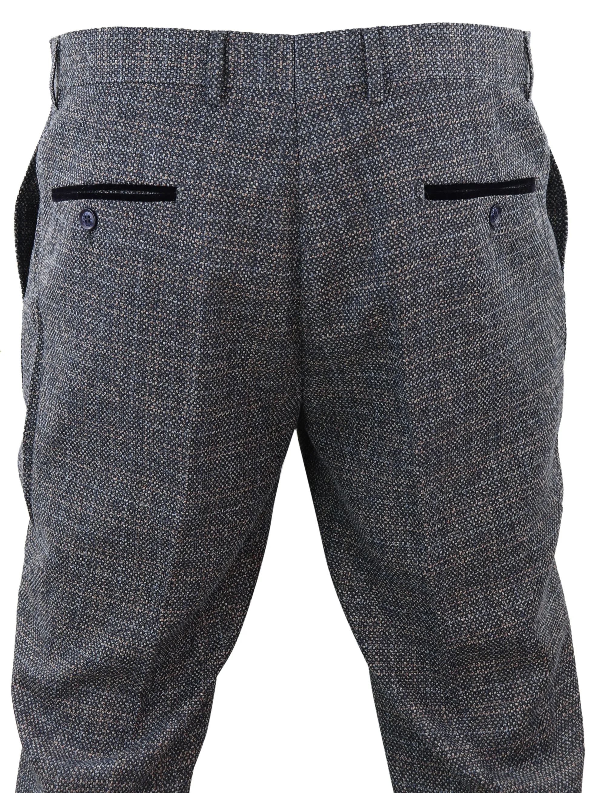Pantalon formel vintage à motif tweed Ralph
