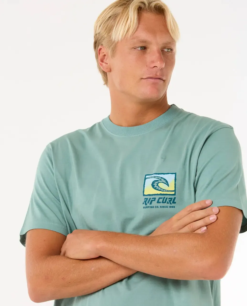 T-shirt Raw Energy Trad en Bleu Lagoon
