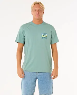 T-shirt Raw Energy Trad en Bleu Lagoon