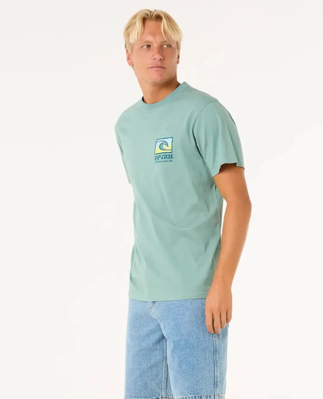 T-shirt Raw Energy Trad en Bleu Lagoon