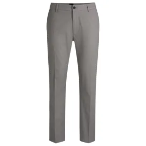 Pantalon régulier en coton stretch à micro-motifs