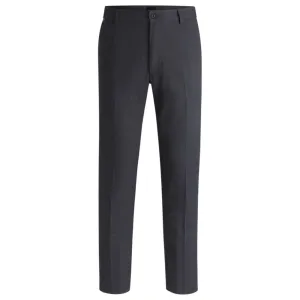 Pantalon droit en coton stretch à micro-motif