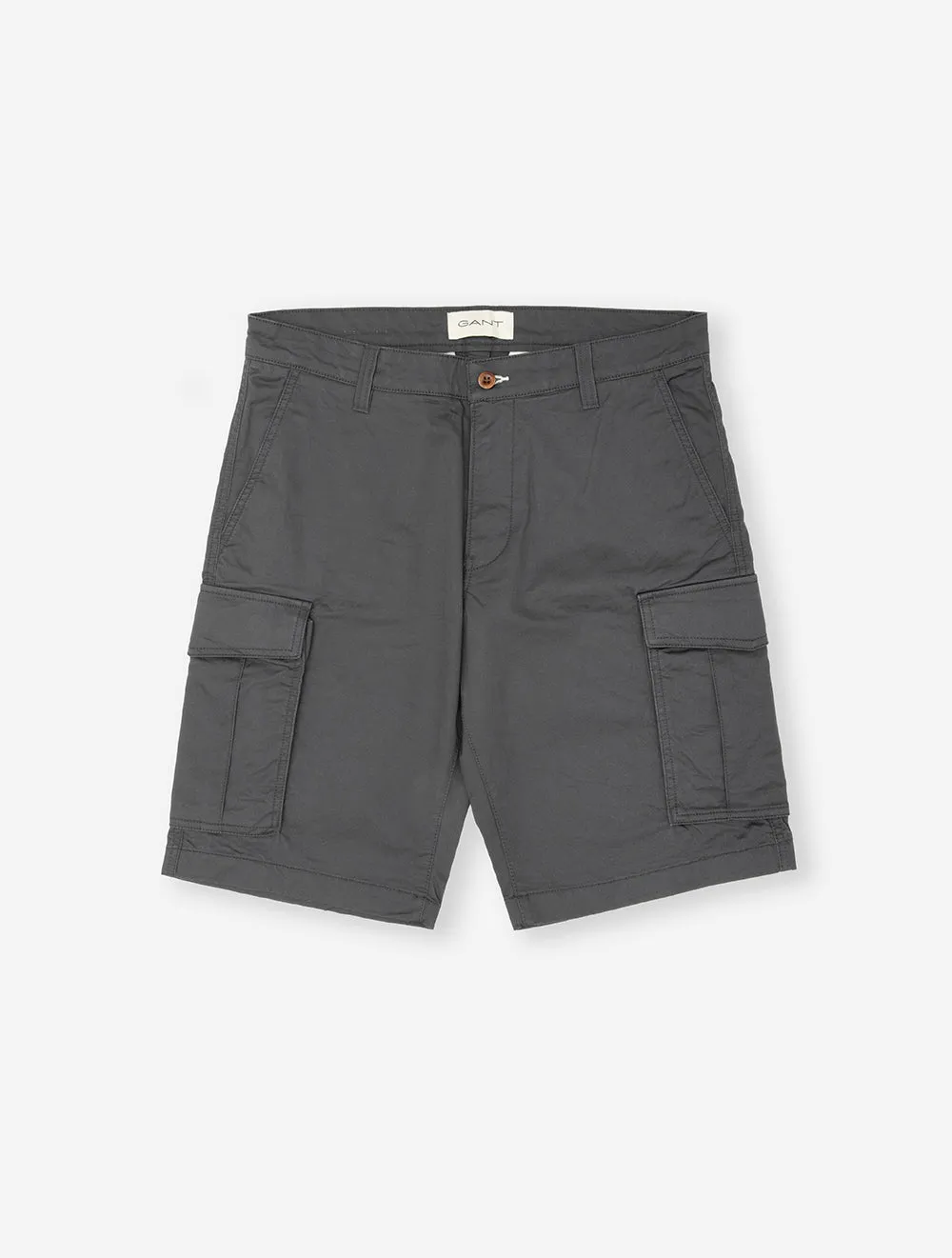 Short Cargo en Sergé Coupe Détendue Anthracite