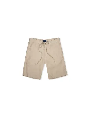 Short en lin détendu à cordon de serrage Sable sec