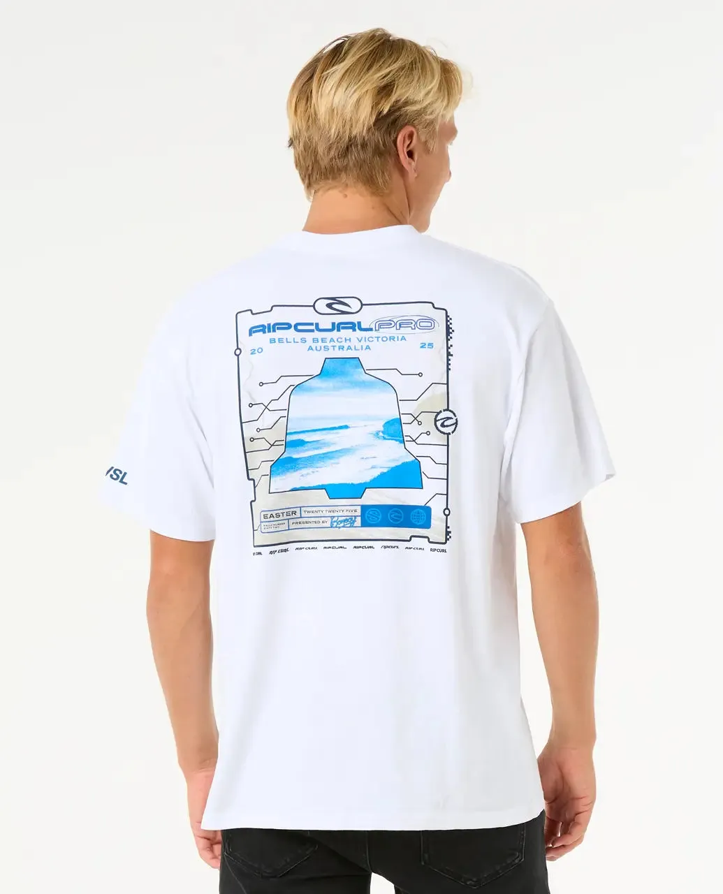 T-shirt de l'événement Rip Curl Pro 25 en blanc