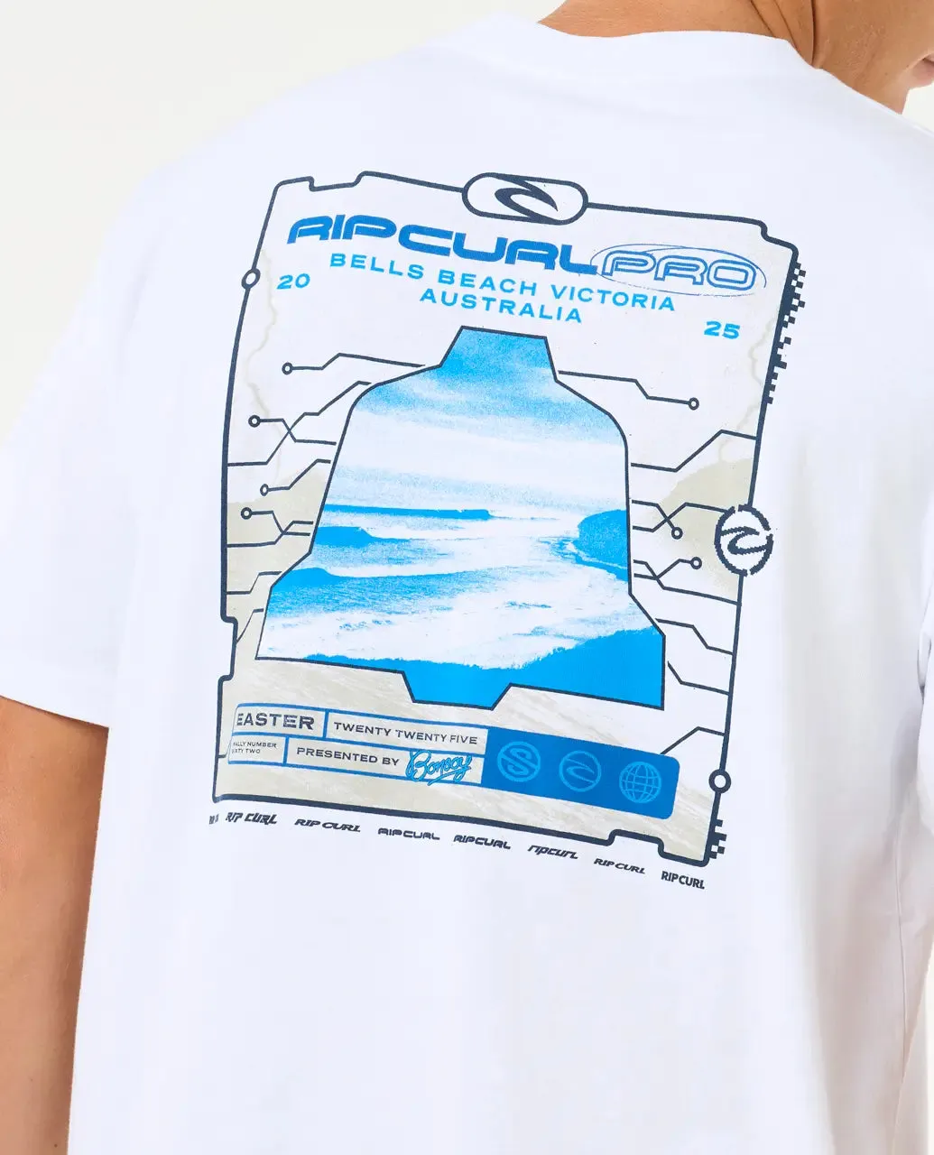 T-shirt de l'événement Rip Curl Pro 25 en blanc