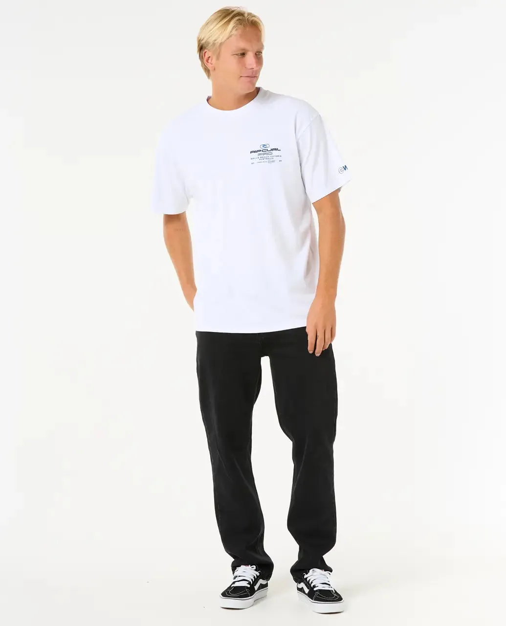 T-shirt de l'événement Rip Curl Pro 25 en blanc