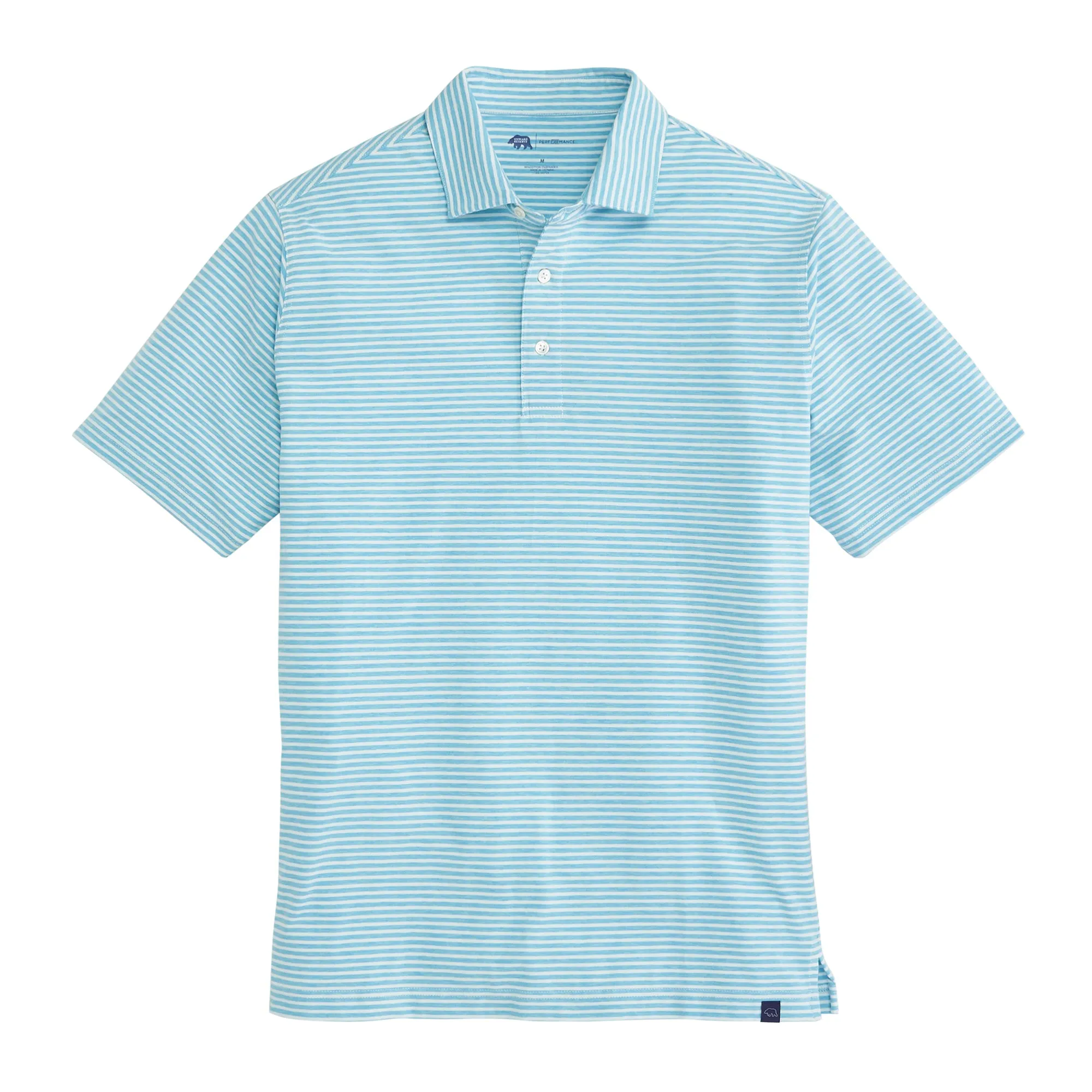 Polo à rayures avec icône - Bleu Cabana