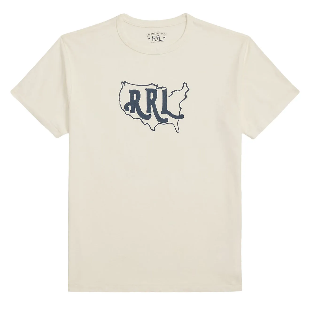 T-shirt en coton-chanvre avec logo RRL By Ralph Lauren - Blanc chaud