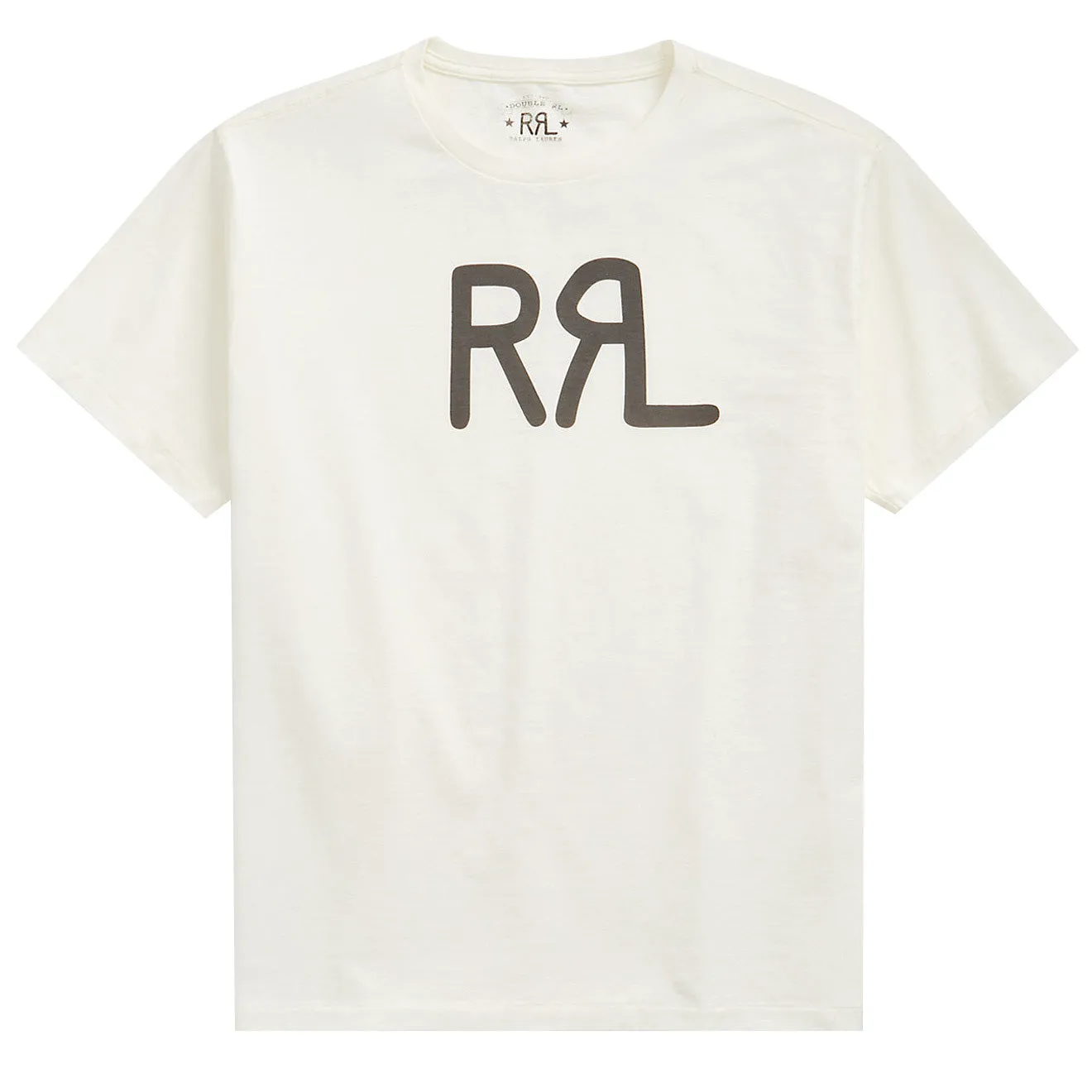 T-shirt en jersey avec logo RRL par Ralph Lauren en blanc papier