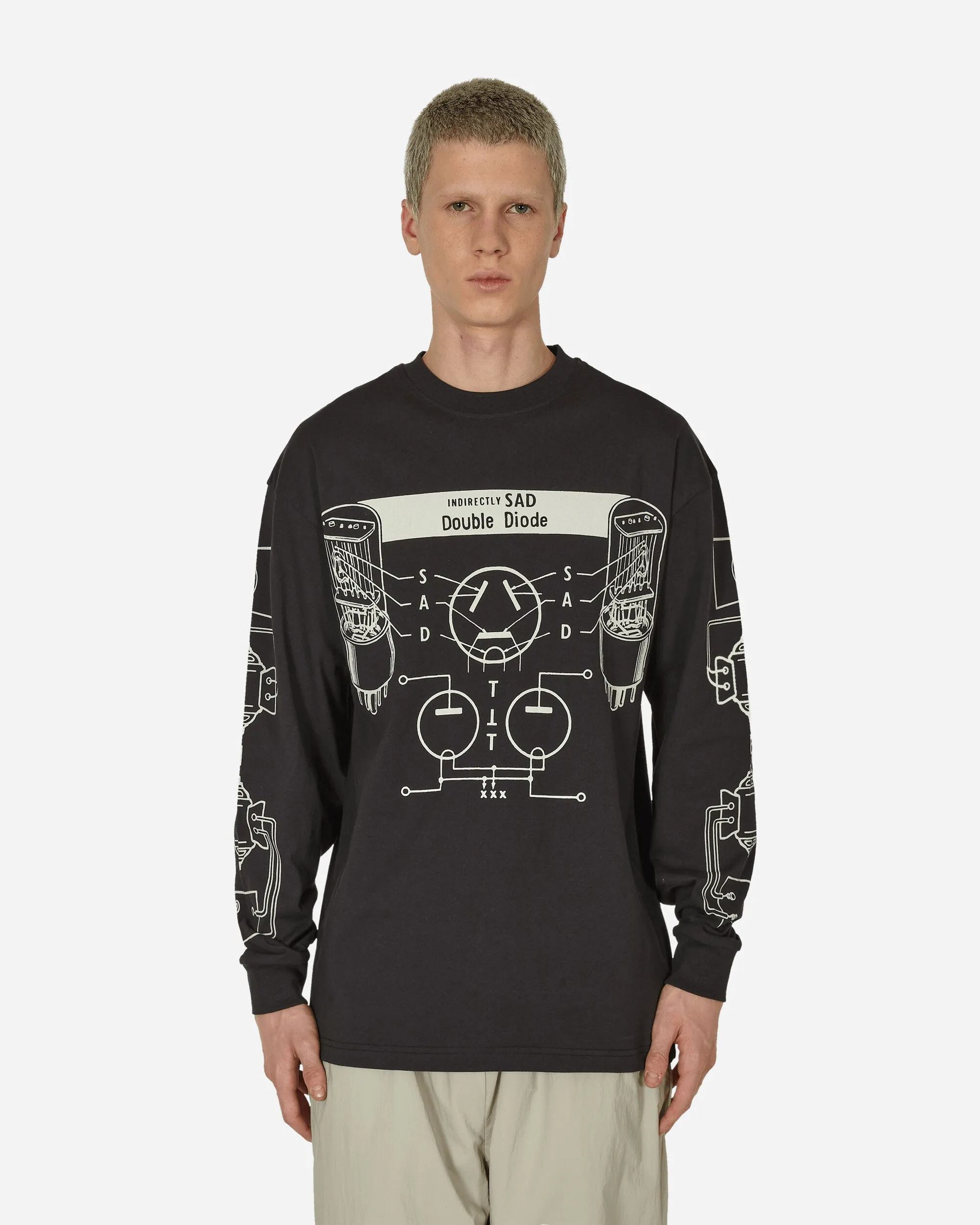 T-shirt manches longues triste noir