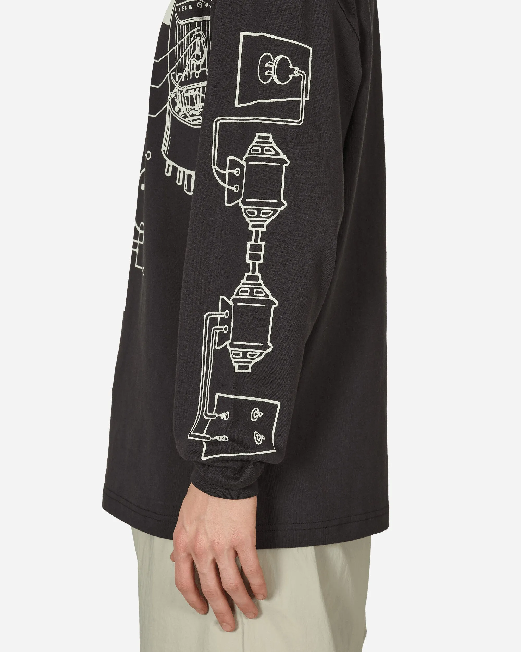 T-shirt manches longues triste noir