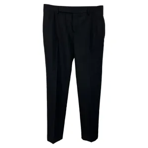 Pantalon droit Saint Laurent en laine noire