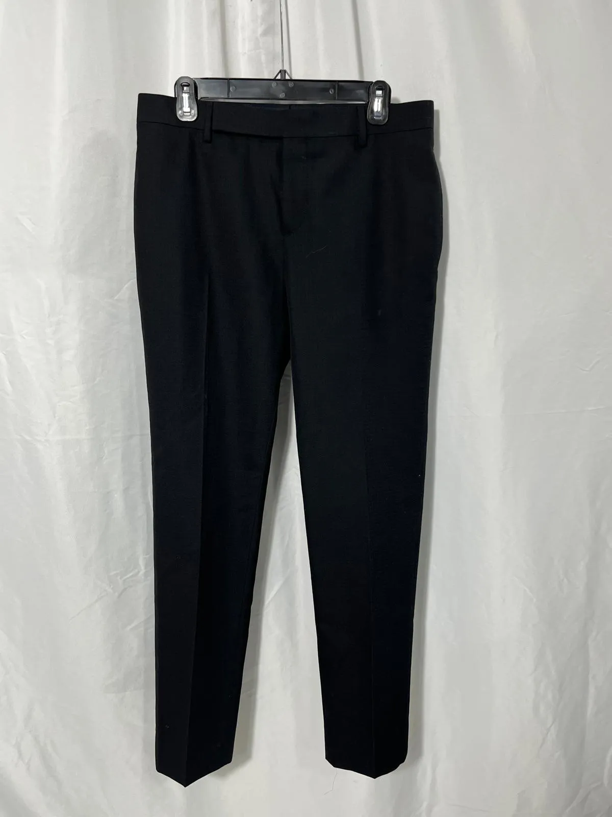 Pantalon droit Saint Laurent en laine noire
