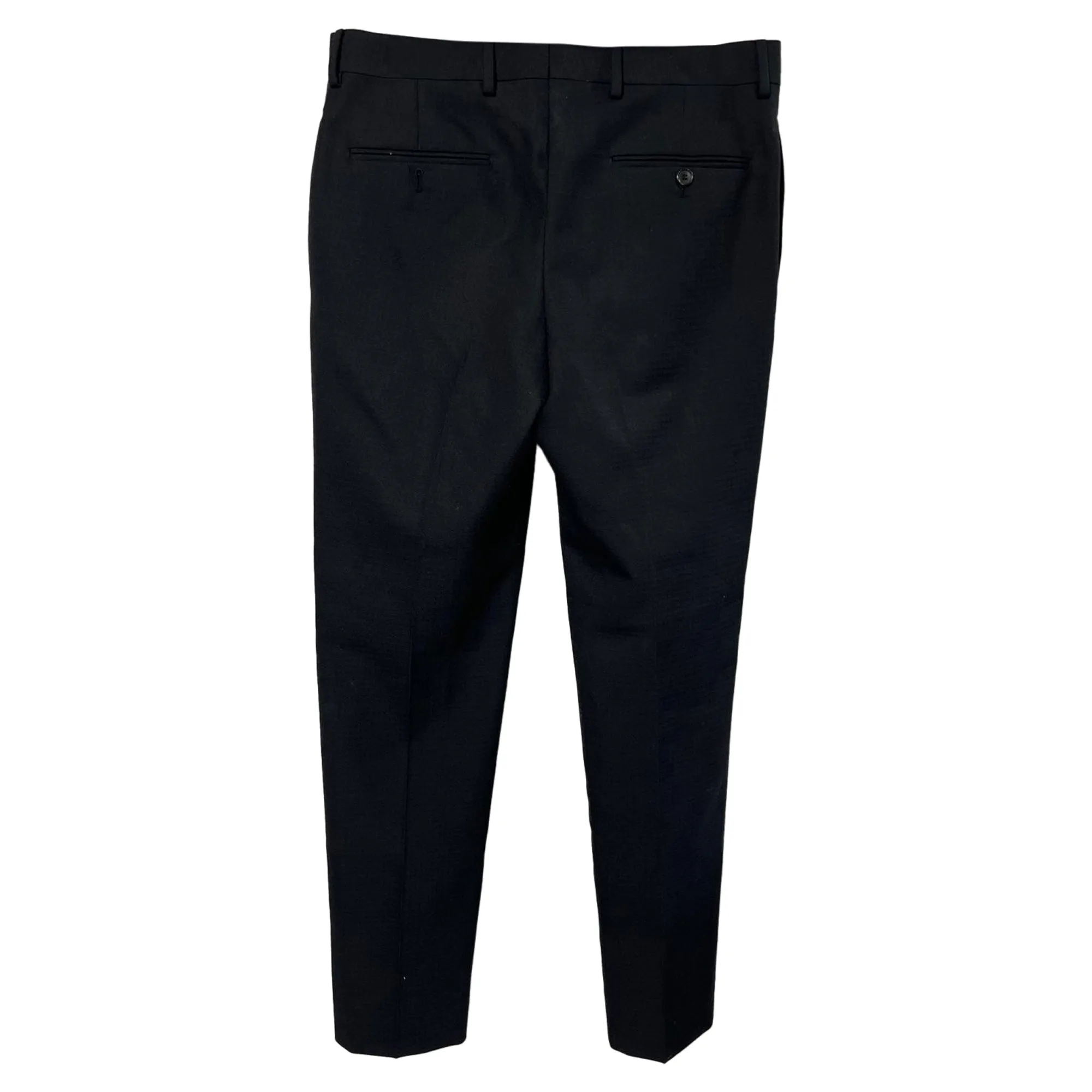 Pantalon droit Saint Laurent en laine noire