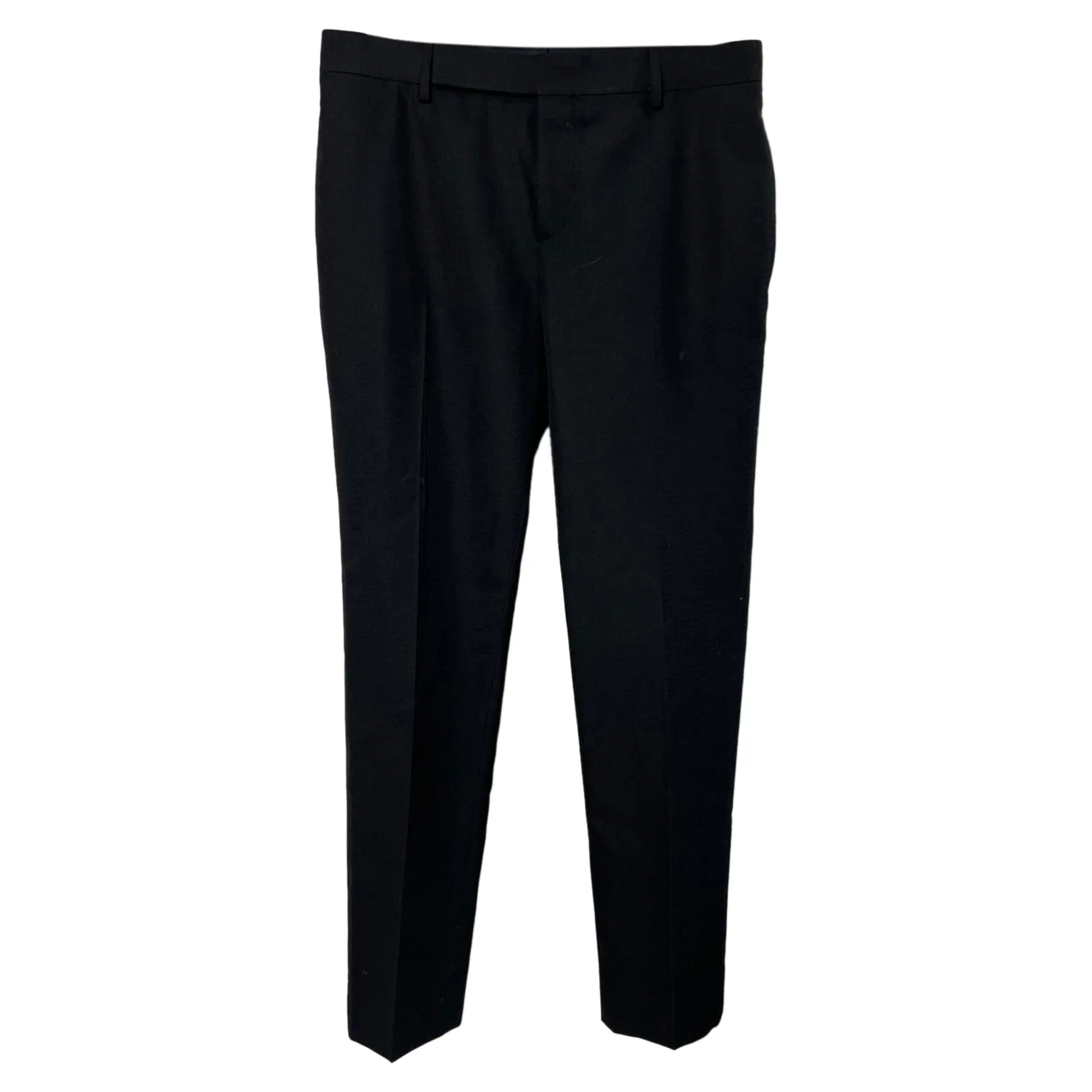 Pantalon droit Saint Laurent en laine noire