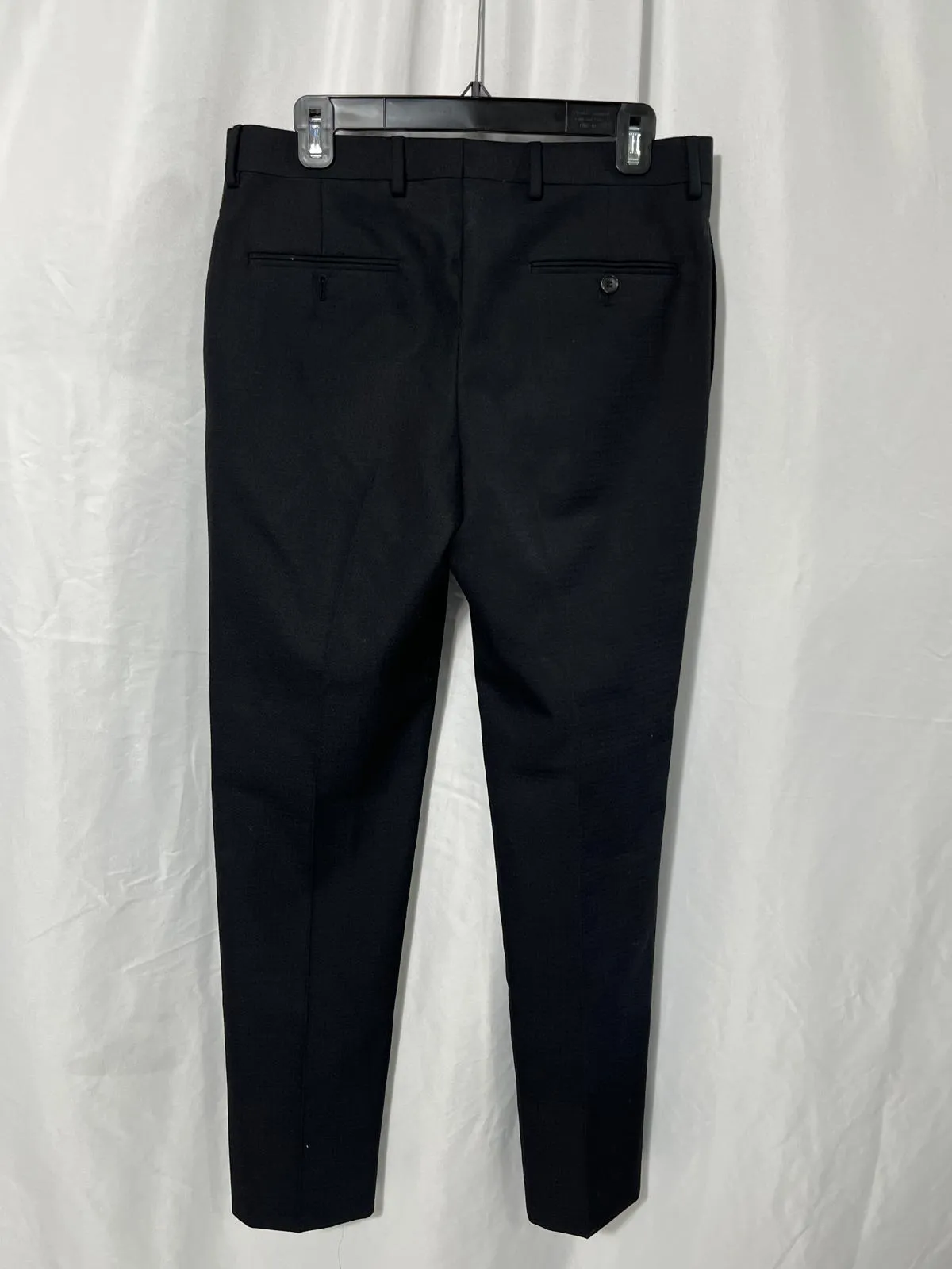 Pantalon droit Saint Laurent en laine noire