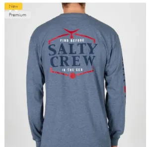 T-shirt homme à manches longues premium SkipJack de Salty Crew - Athletic Heather