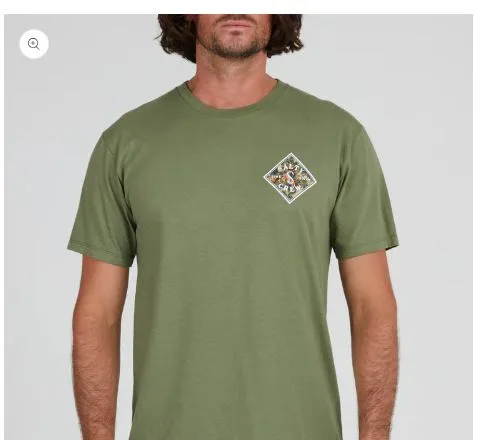 Salty Crew Tippet Shores T-Shirt Premium en Maille - Vert Sauge
