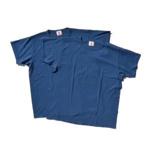SAMURAI JEANS T-SHIRT COL ROND 2-PIÈCES UNI - MARINE