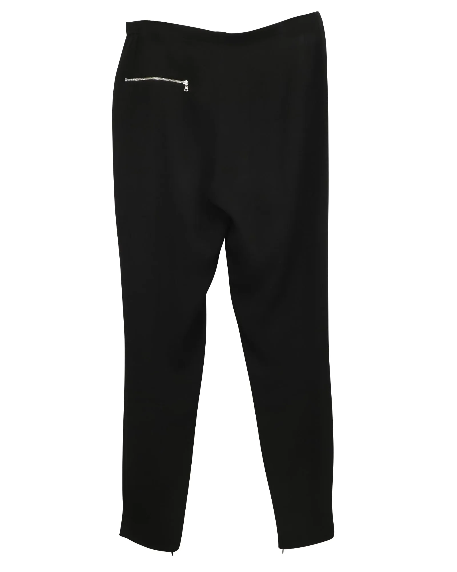Pantalon droit Sandro Paris avec poche à zip en viscose noire