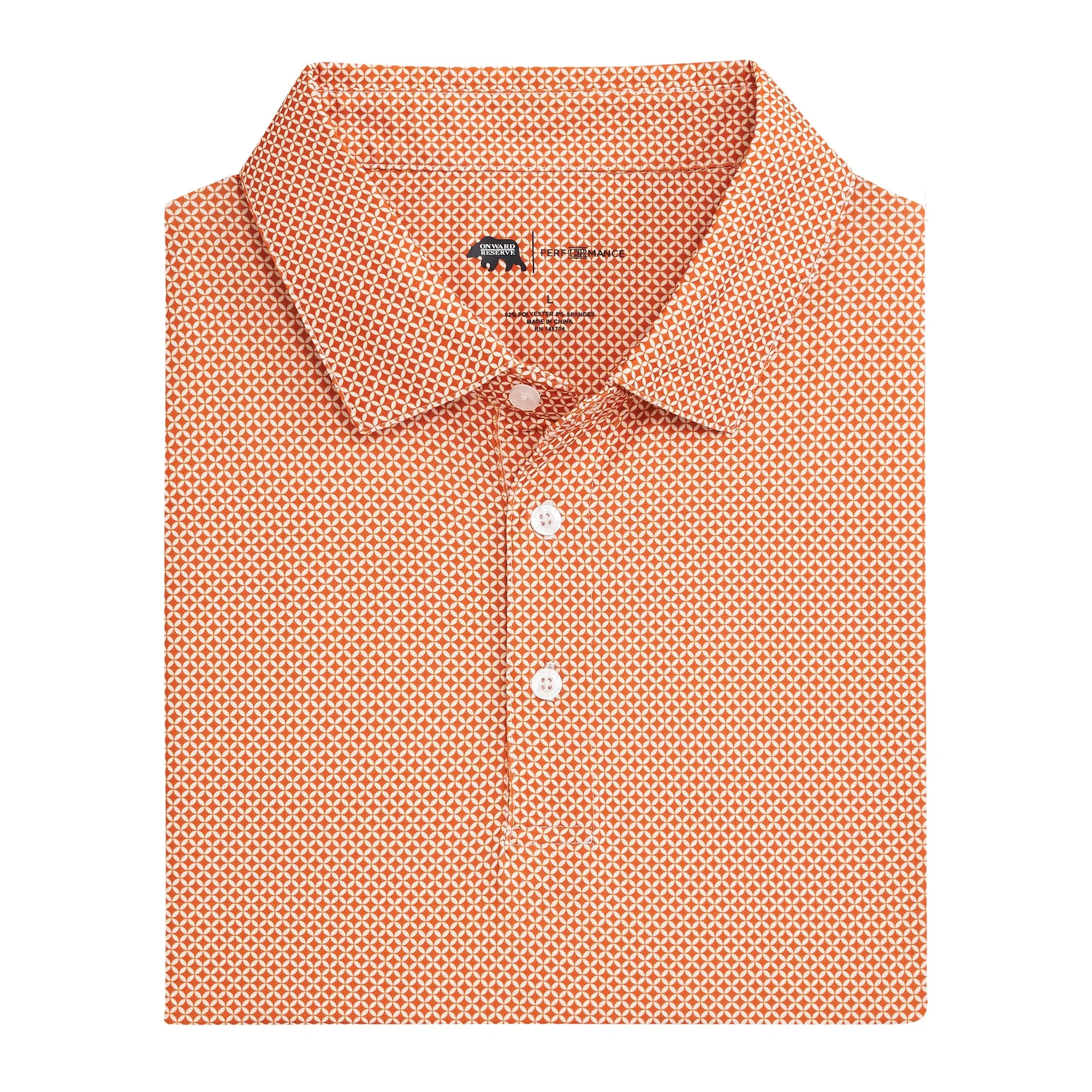 Polo de Performance Scope - Orange Longhorn
