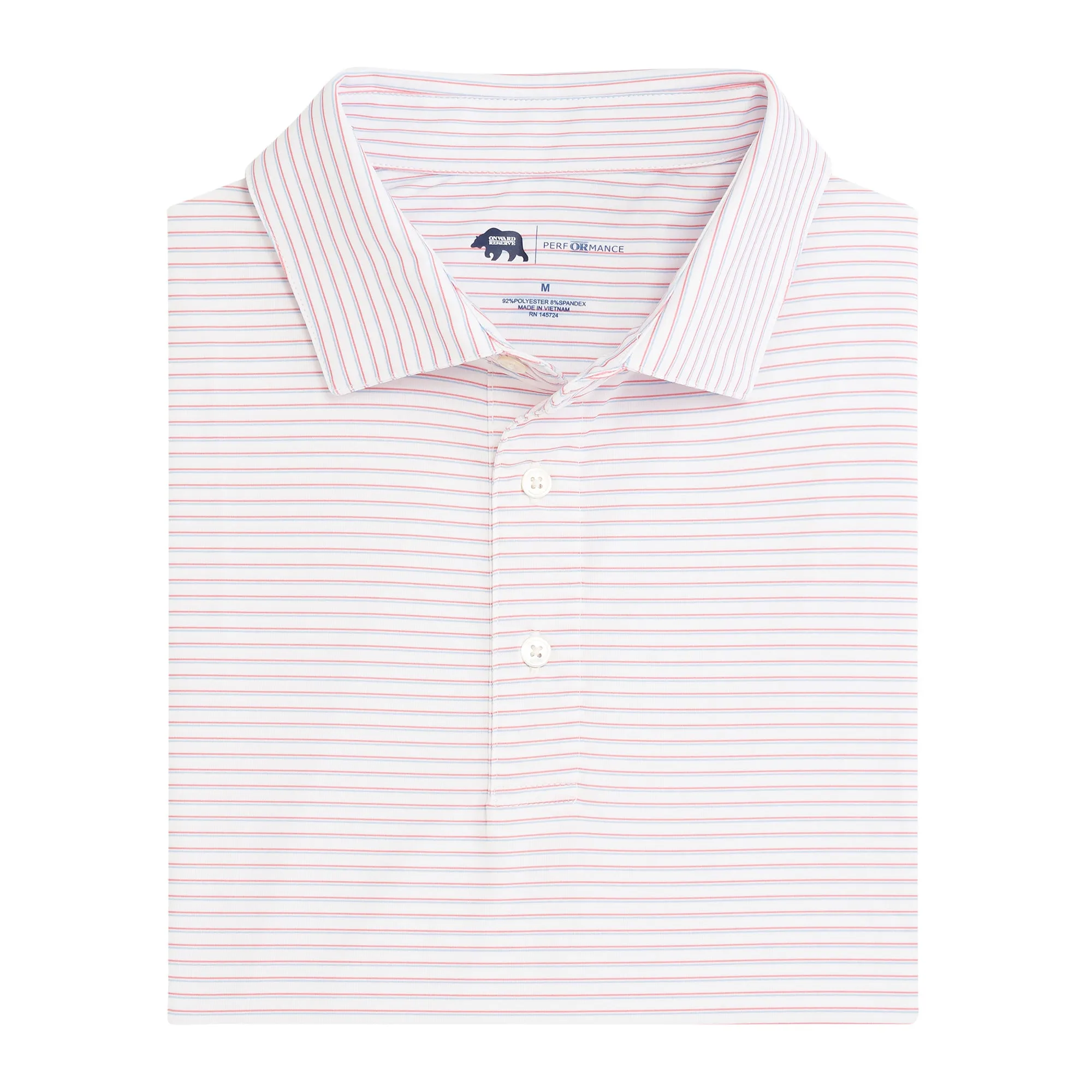 Polo de Performance Scout Stripe - Plume Flamant
