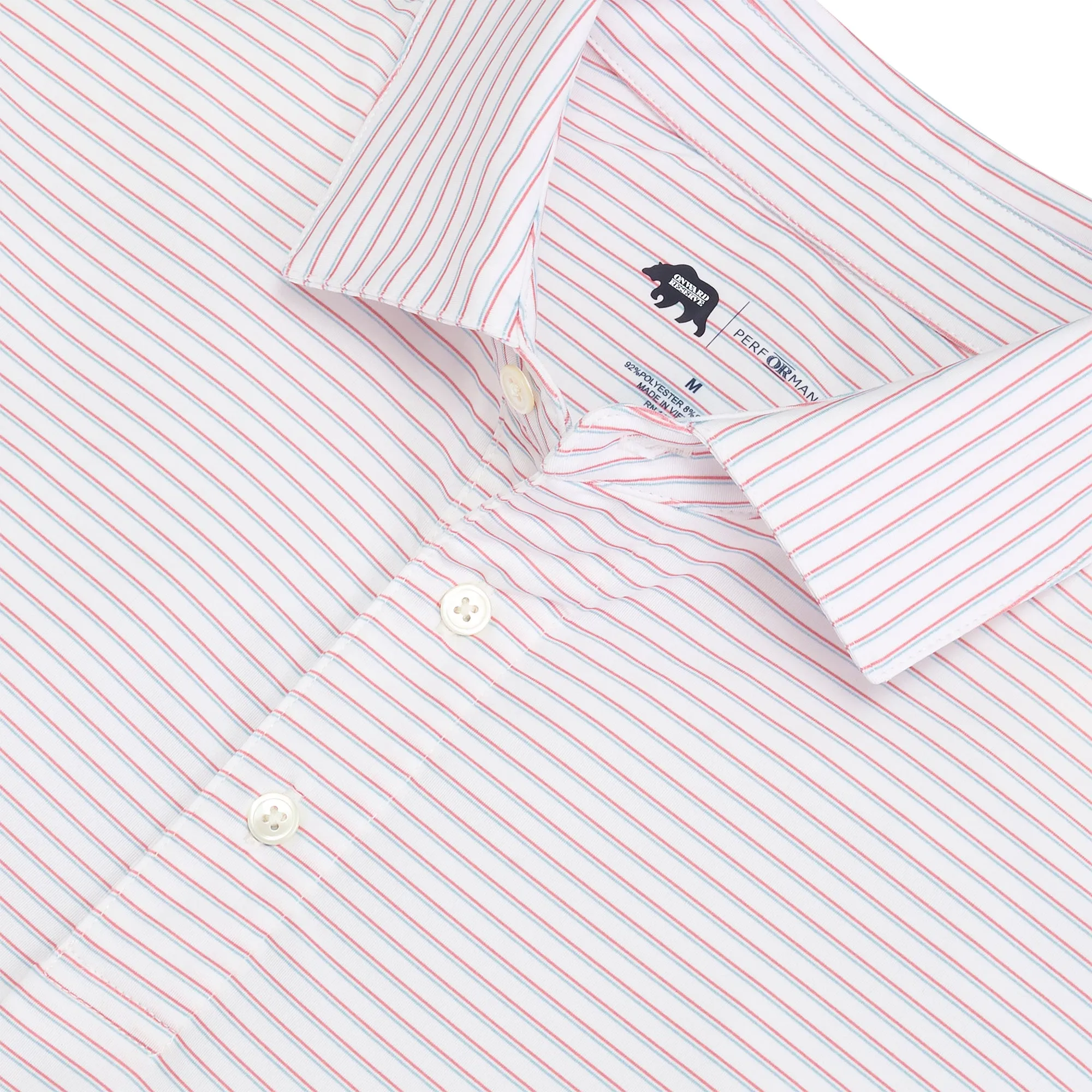 Polo de Performance Scout Stripe - Plume Flamant