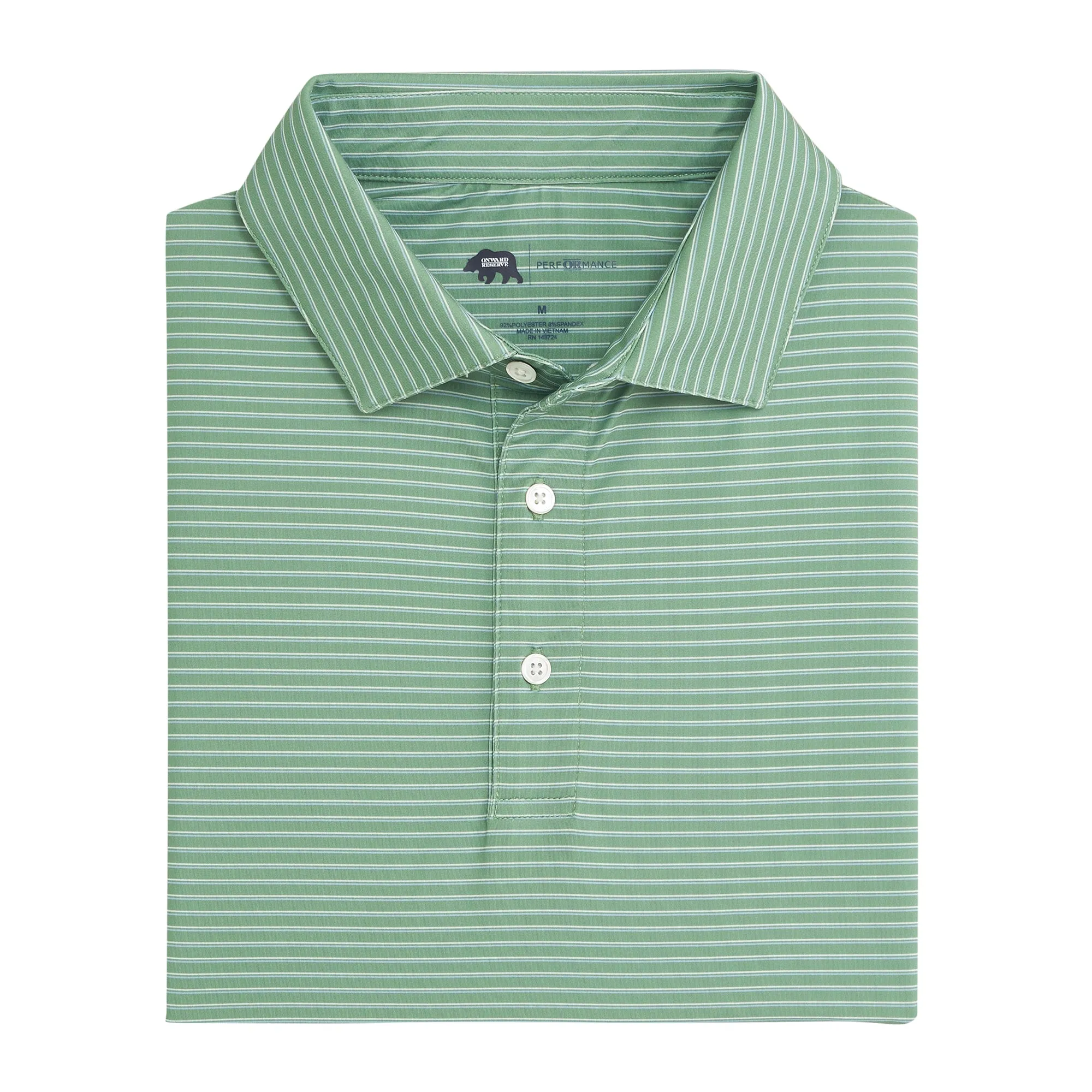 Polo de Performance Scout Stripe - Vert Schiste