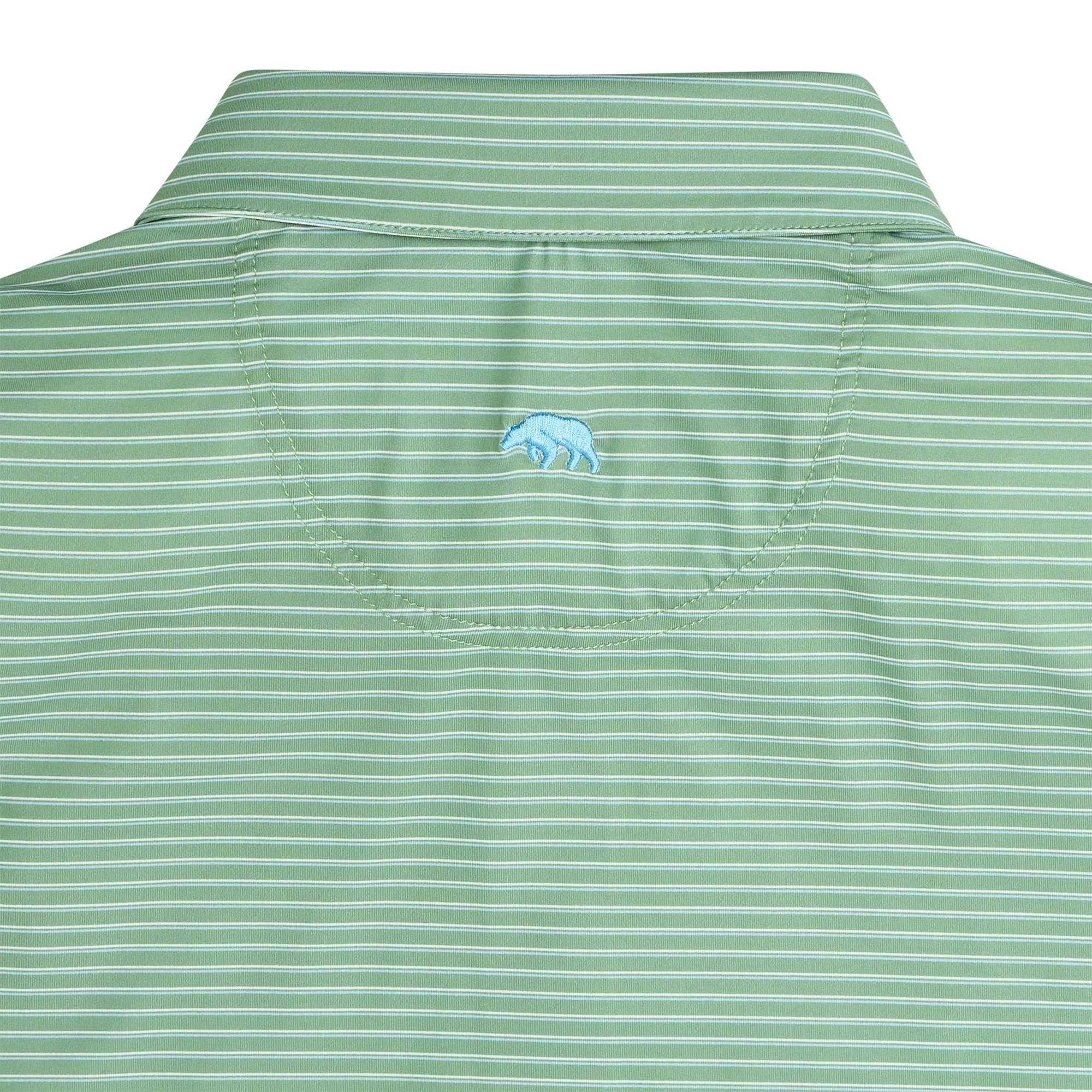 Polo de Performance Scout Stripe - Vert Schiste