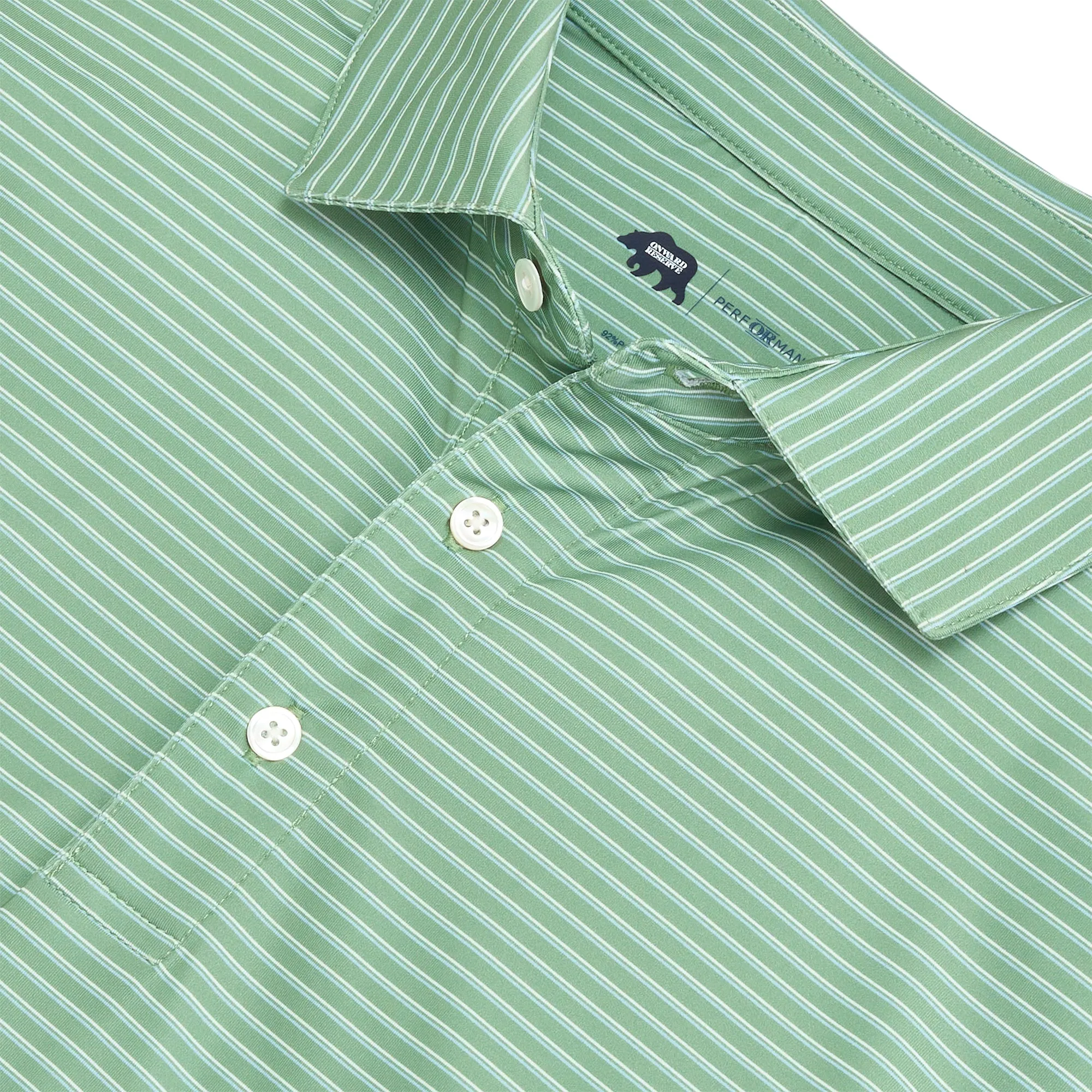 Polo de Performance Scout Stripe - Vert Schiste