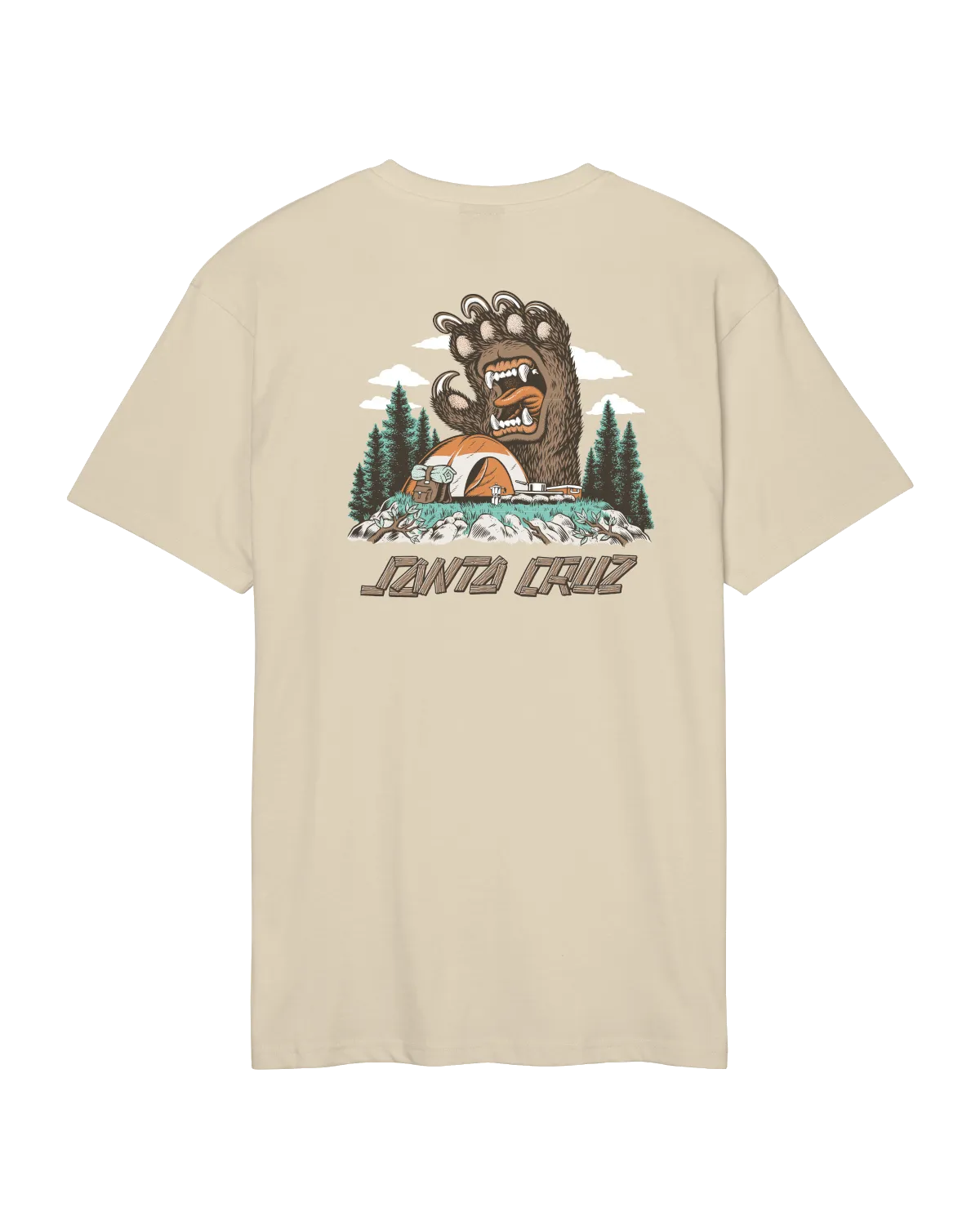 T-shirt Screaming Grizzly en bois blond