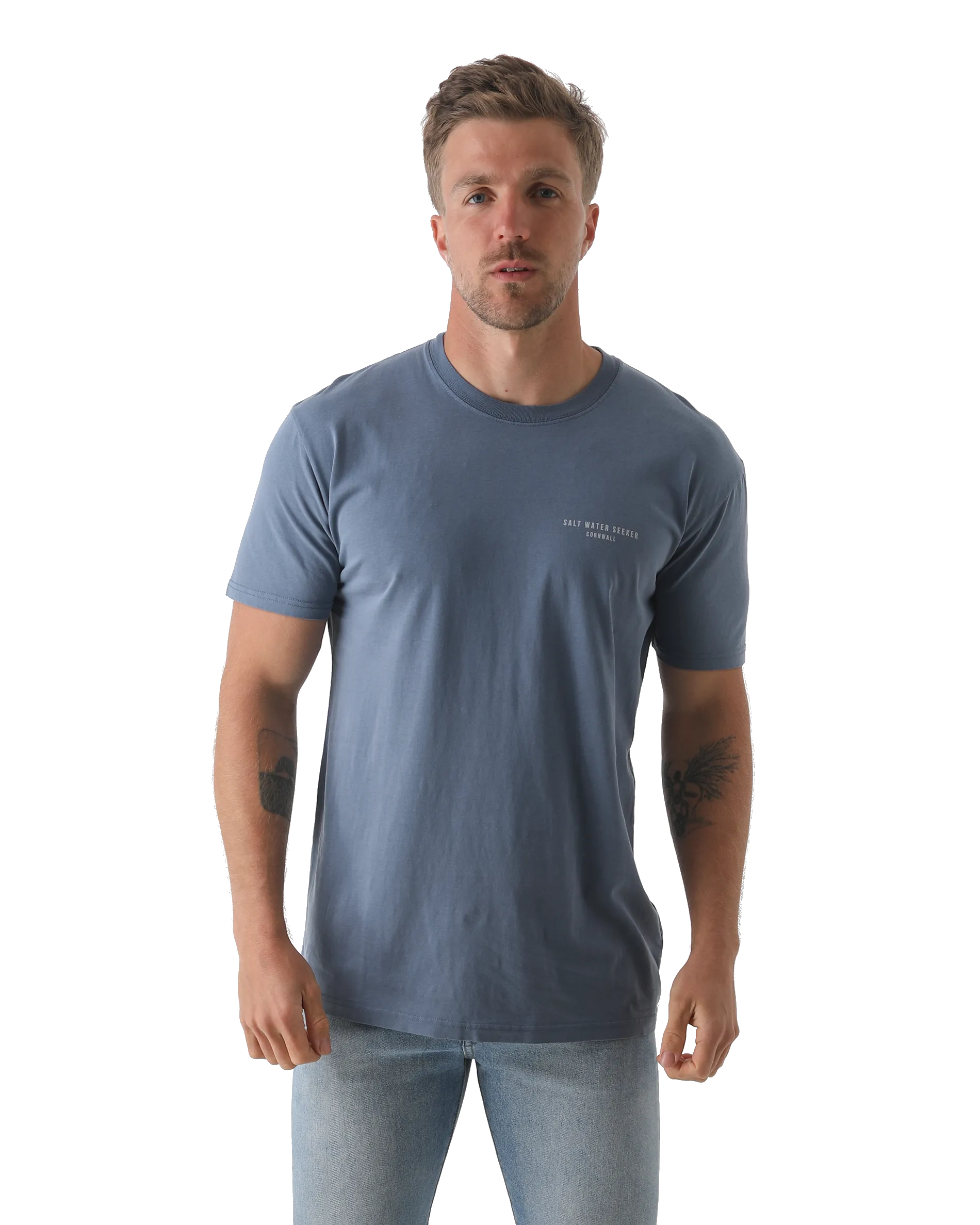 Ensemble de T-Shirt en bleu délavé