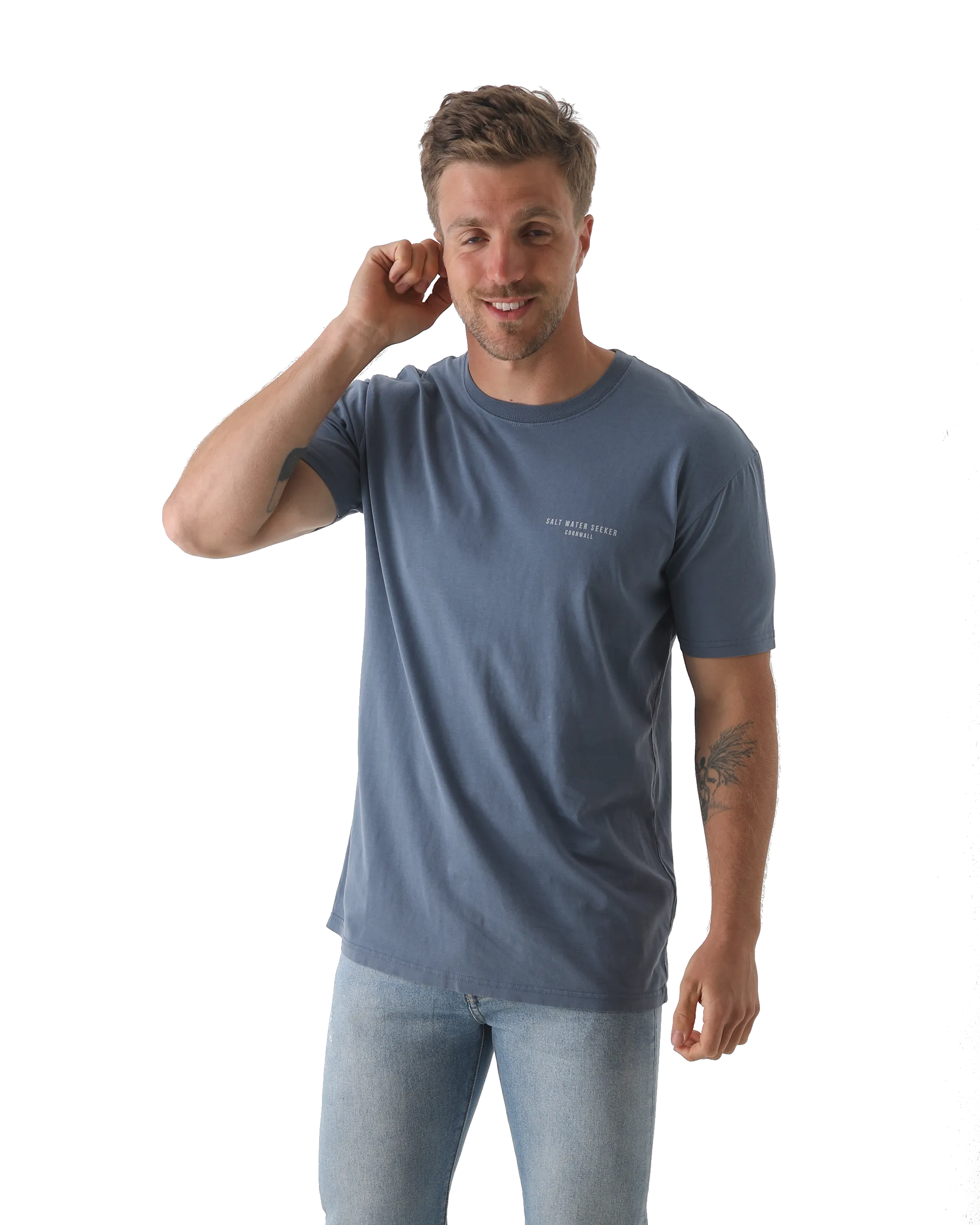 Ensemble de T-Shirt en bleu délavé