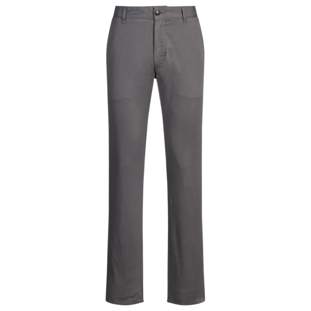 Pantalon slim en coton stretch micro-imprimé