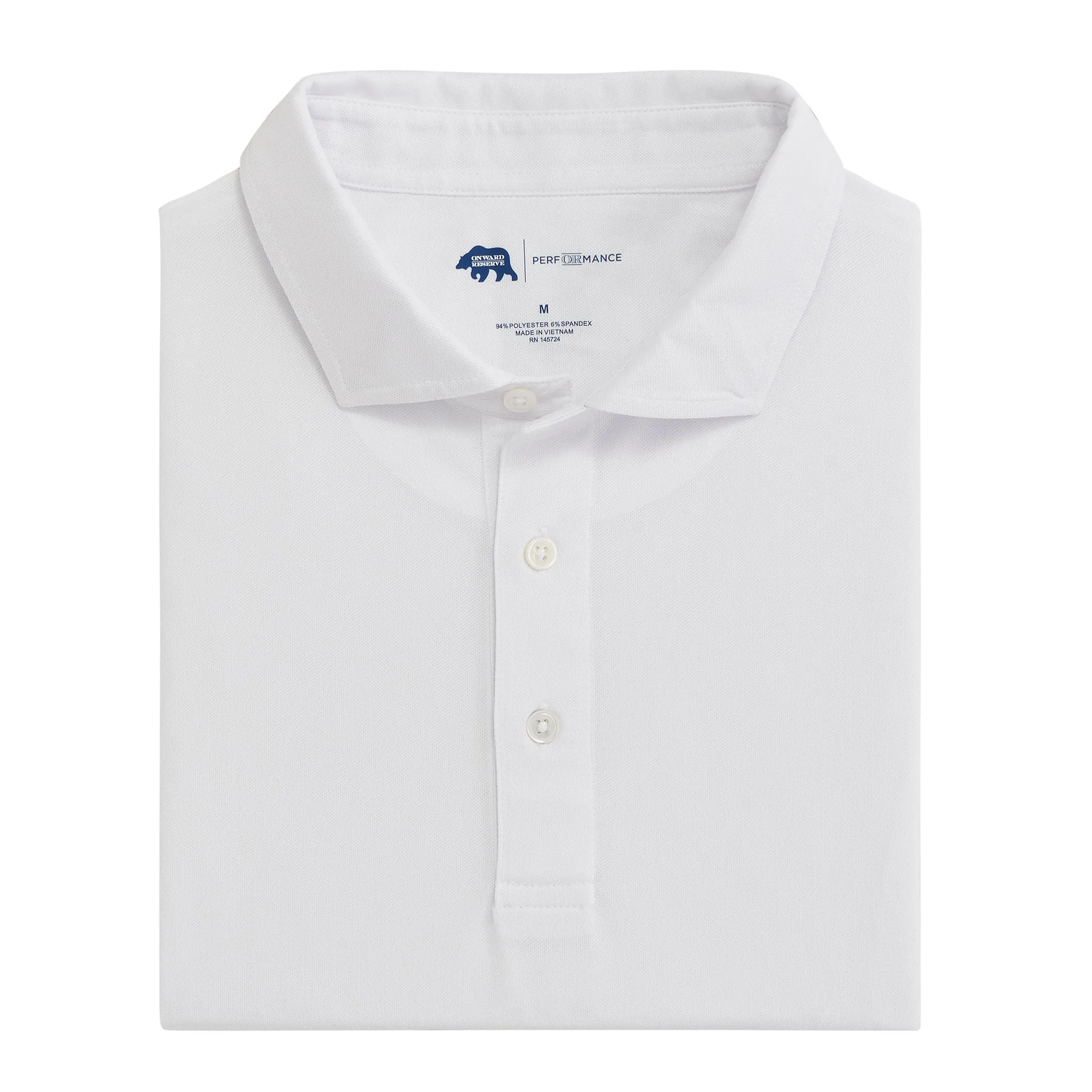 Pique Polo Performance Solide - Blanc