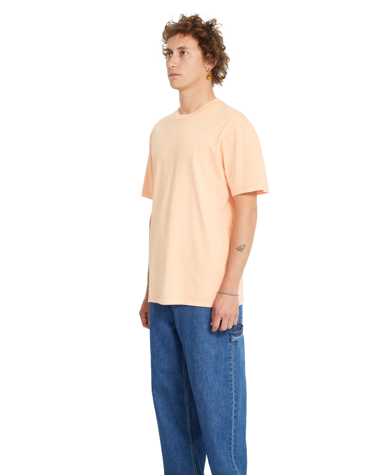 T-shirt Solid Stone en Pêche Clair