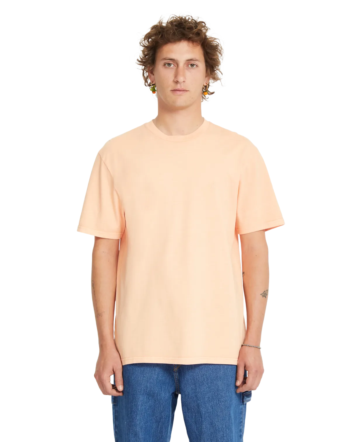 T-shirt Solid Stone en Pêche Clair