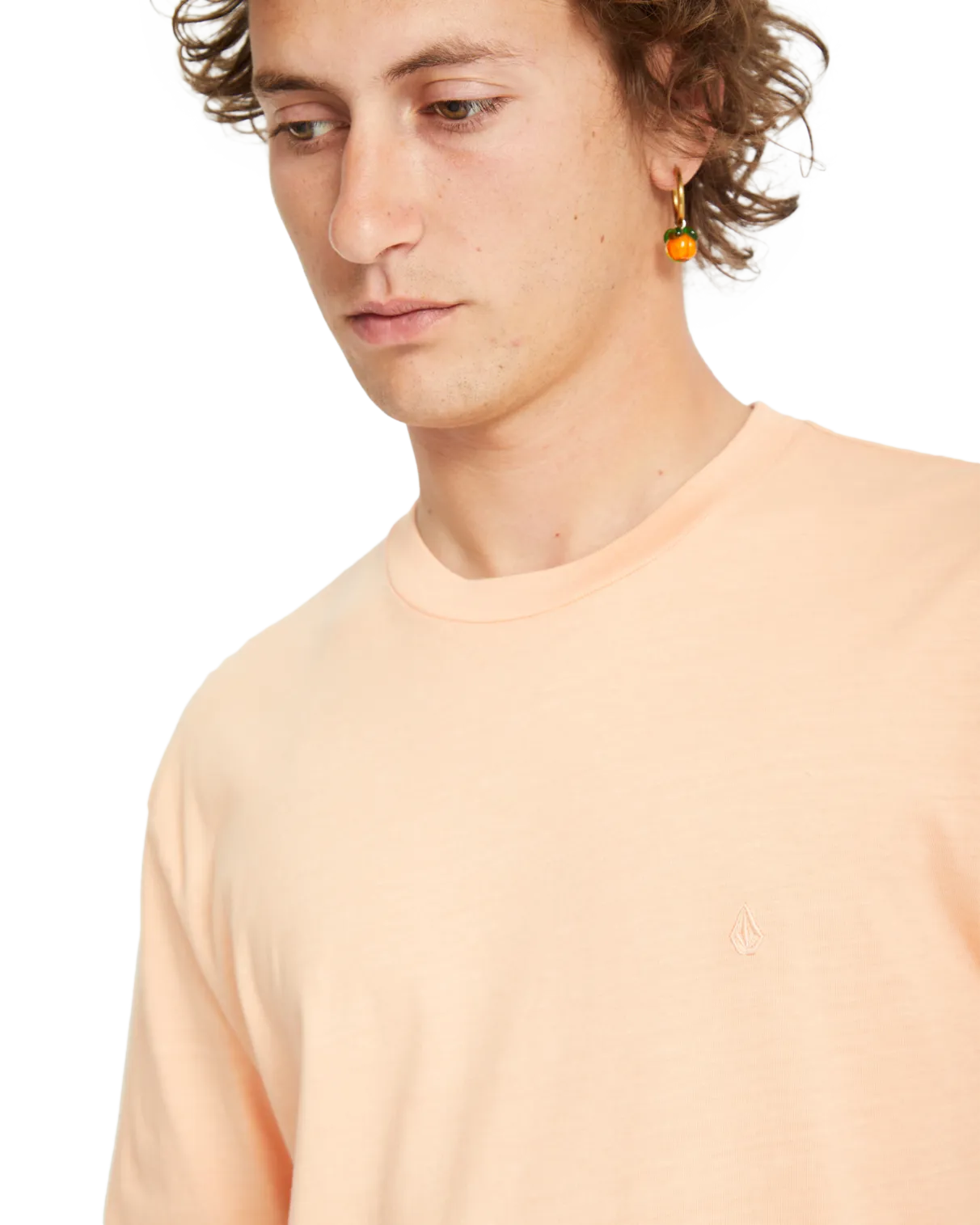 T-shirt Solid Stone en Pêche Clair