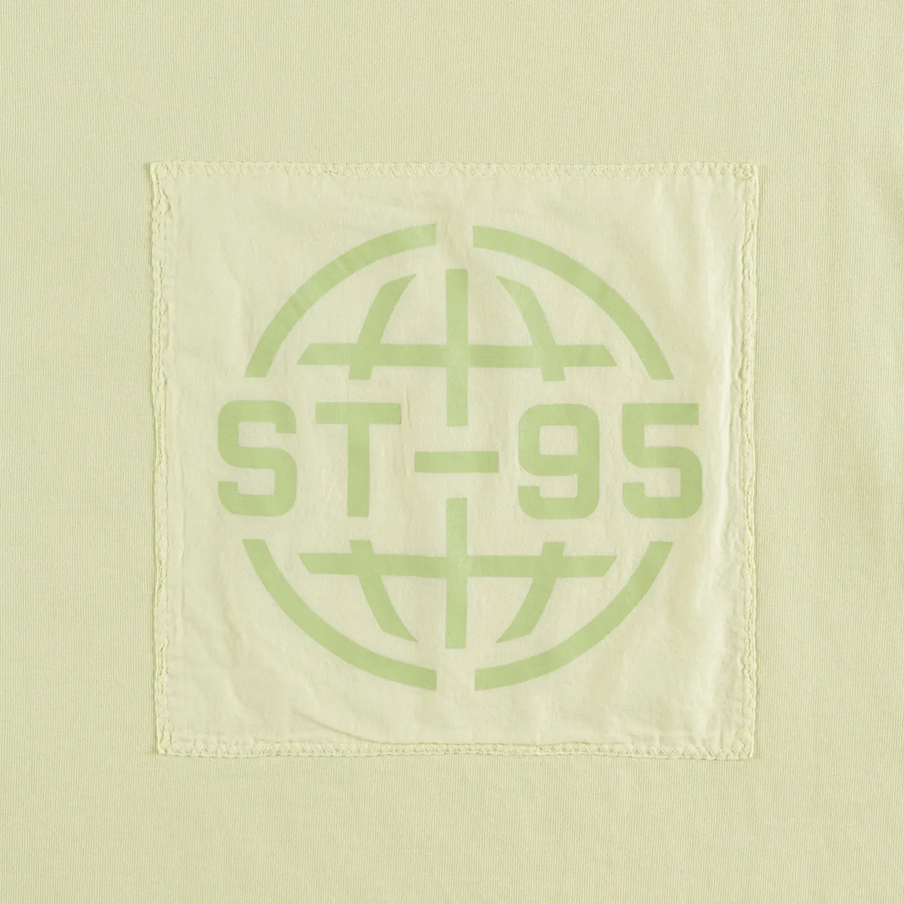 T-shirt oversize ST95 Urano Patch vert pâle