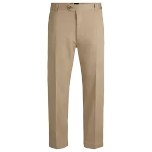 Pantalon droit en dobby de coton extensible
