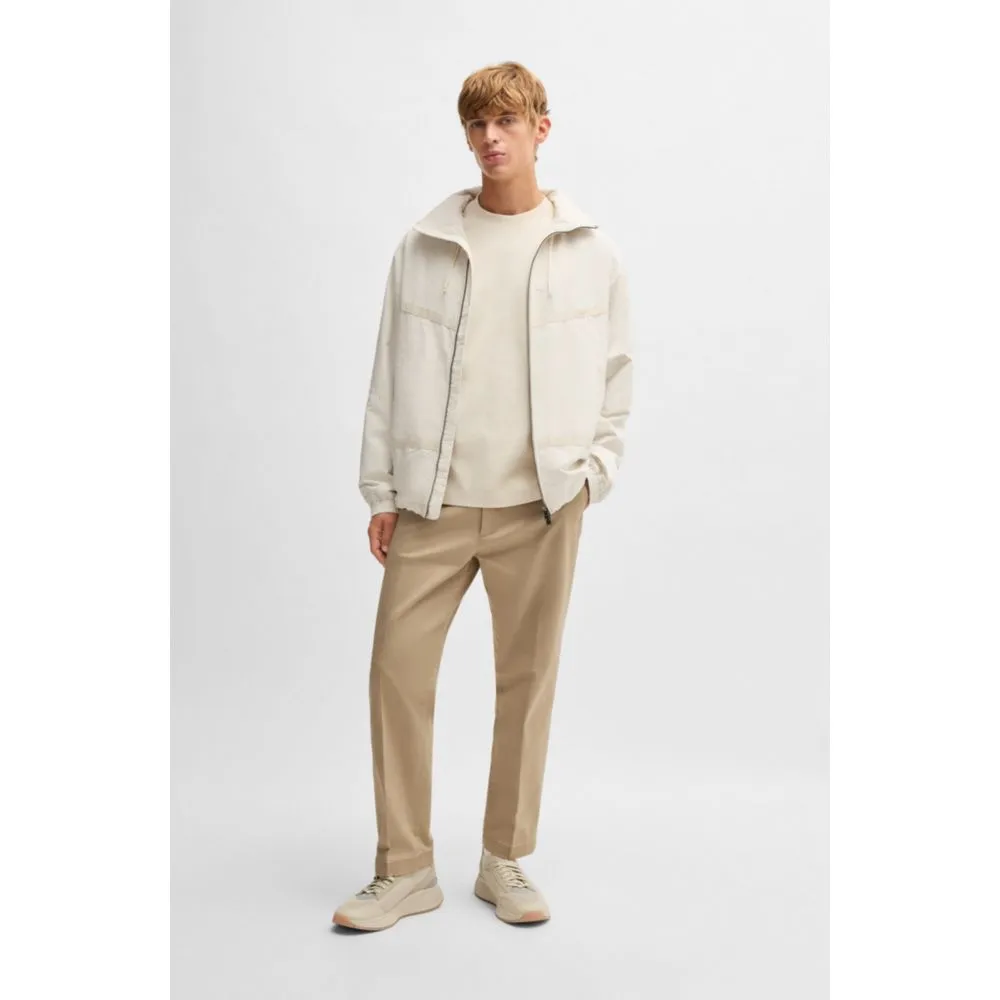 Pantalon droit en dobby de coton extensible