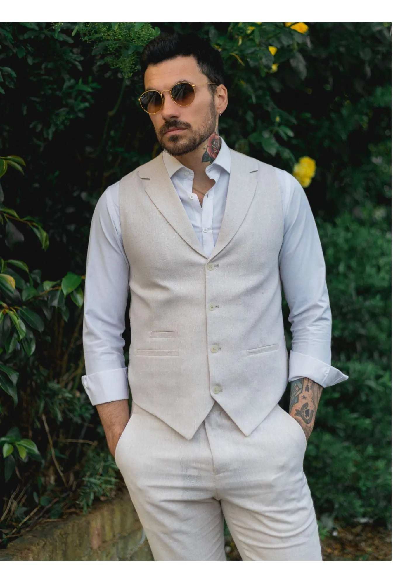 Costume d'été Gilet Pantalon Mariage